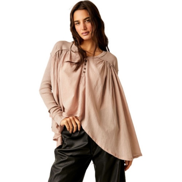 Free People Tops - NWT FREE PEOPLE Lyrical Tunic / Etherea Beige Small